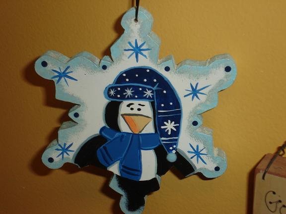 Penguin Snowflake Ornament