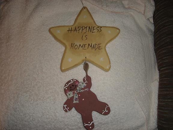 Gingerbread Man hanging from star