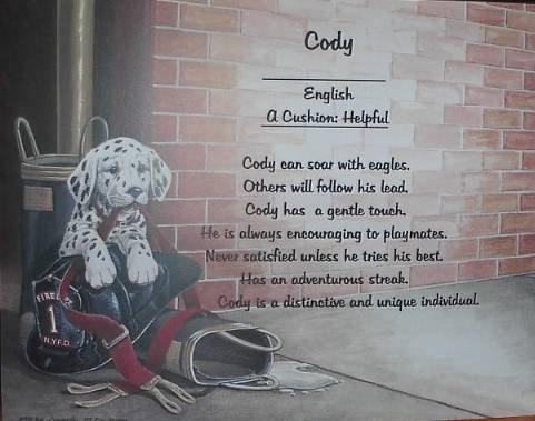 Name Poem Personalized Dalmation Puppy Background paper Free Shipping
