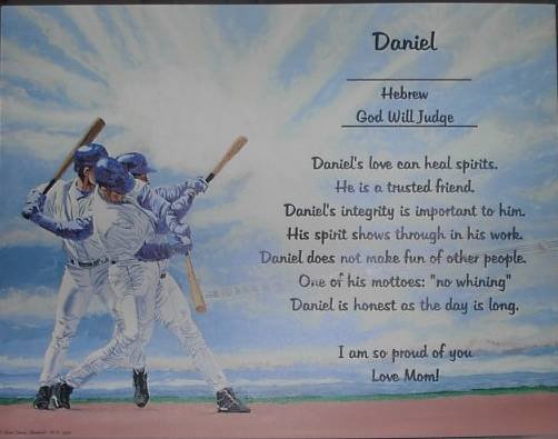 Name Poem Personalized Baseball background paper Free Shipping