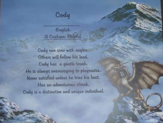Name Poem Personalized Dragon Background paper Free Shipping
