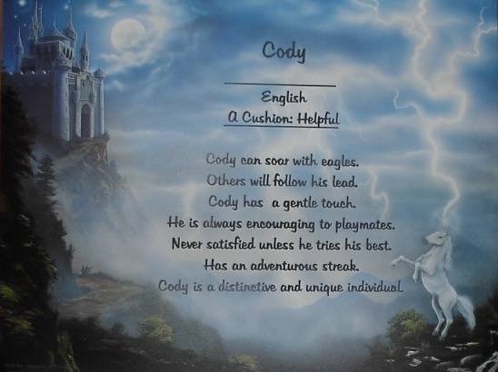Name Poem Personalized Magic Castle Background paper Free Shipping