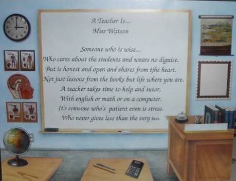 Teacher Poem Personalized Classroom Background Paper Free Shipping