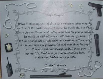 Police Poem Personalized On Police Gear Background Paper Free Shipping