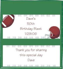 Personalized Footfall Hershey 1.55 oz Candy Wrapper Free Shipping