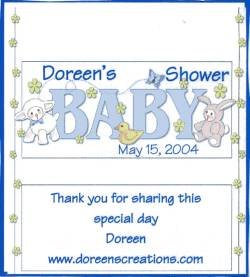 Baby Shower Personalized Hersehy 1.55 oz Candy Wrapper Free Shipping