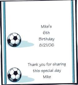 Soccer Personalized Hershey Candy Wrapper Free Shipping