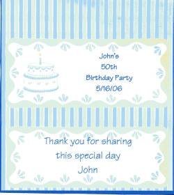 Birthday Cake Personalized Hershey 1.55 oz Candy Wrapper Free Shipping