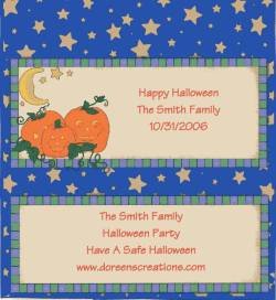Halloween Personalized Hershey 1.55 oz Hershey Candy Wrappers Free Shipping