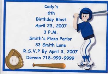 Baseball Party Invitation Personalized Free Shipping