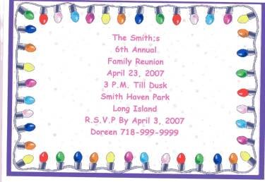 Lights Party Invitations Personalized Free Shipping
