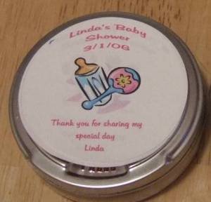 Personalized Bottle & Rattle Label & Tin Free Shipping