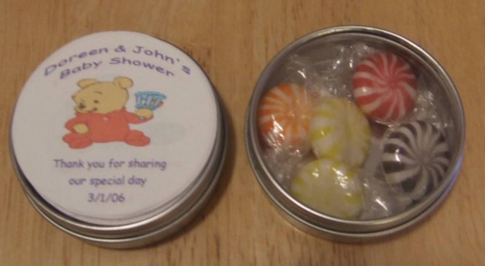 Personalized Pooh Label & Tin Free Shipping
