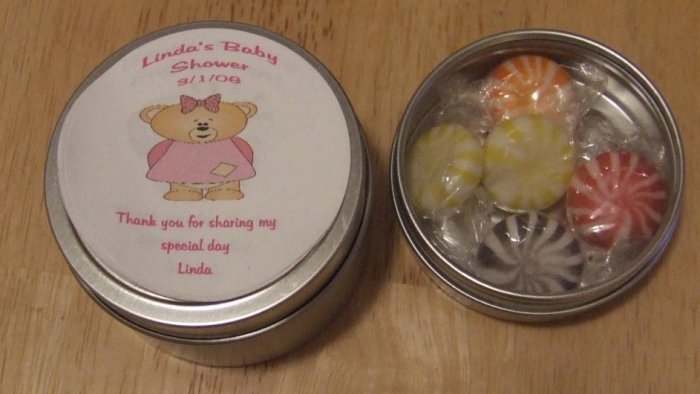 Girl Bear Personalized Label & Tin Free Shipping