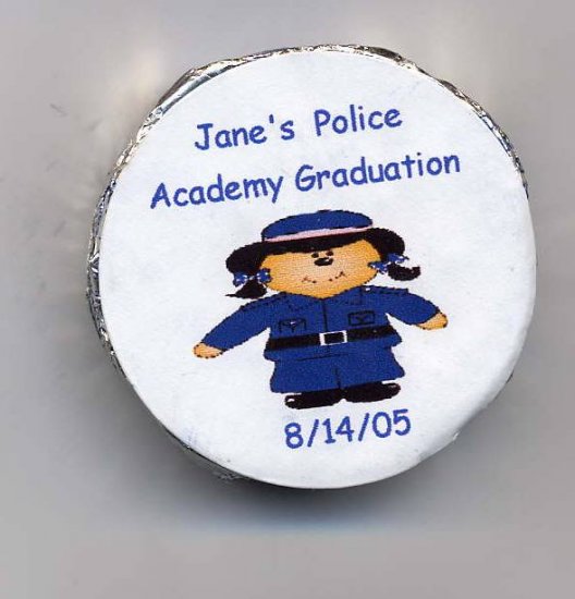 20 Snack Size Peppermint Patties Personalized Female Police Acacademy Graduation Free Shipping