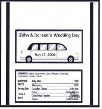 Wedding Limo Personailzed Hershey 1.55 oz Wrapper FREE SHIPPING