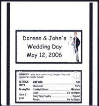 Personalized Wedding Bridal Couple Hershey 1.55oz Wrapper FREE SHIPPING