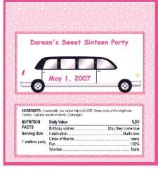 SWEET SIXTEEN PERSONALIZED HERSHEY 1.55 OZ WRAPPER FREE SHIPPING