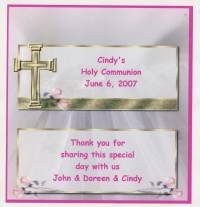 CHRISTENING PERSONALIZED 1.55 OZ HERSHEY WRAPPER FREE SHIPPING
