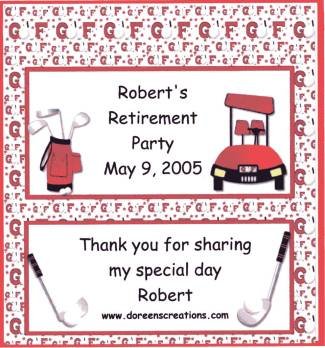 GOLF PERSONALIZED HERSHEY 1.55 OZ WRAPPER FREE SHIPPING