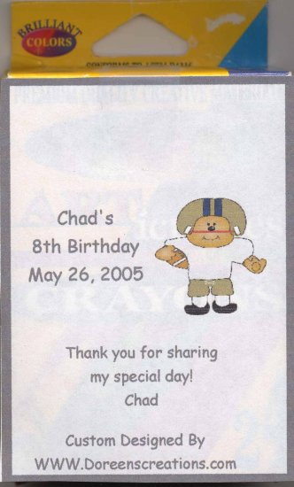 BIRTHDAY PERSONALIZED CRAYON LABEL FREE SHIPPING