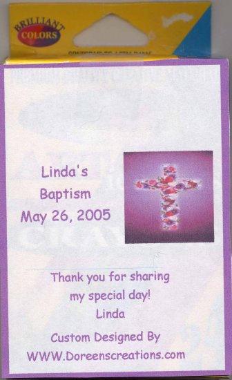 BAPTISM PERSONALIZED CRAYON LABEL FREE SHIPPING