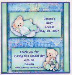 Baby Shower Hershey 1.55 oz Hershey Wrapper Personalized Free Shipping