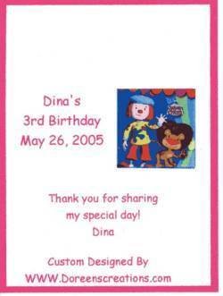 Jo Jo Circus Personalized Crayon Label Free Ship