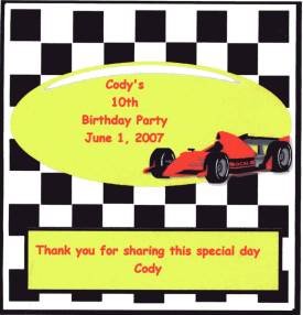 Racecar Hershey 1.55 oz Free Shipping