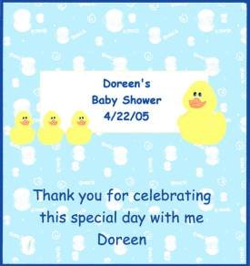 Ducks Boy Baby Shower Hershey 1.55 0z Free Shipping