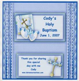 Baptism Boy Hershey 1.55 0z Free Shipping
