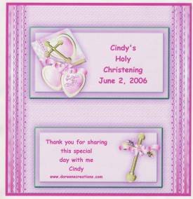 Christening Girl Hershey 1.55 0z Free Shipping