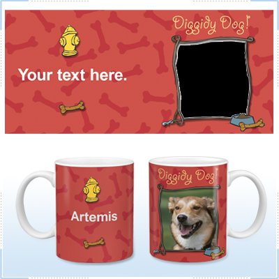 11oz White Ceramic Mug - Diggity Dog