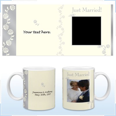 11oz White Ceramic Mug - Wedding