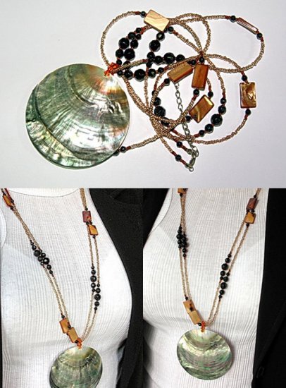 Mother of pearl bead necklace BN_M01