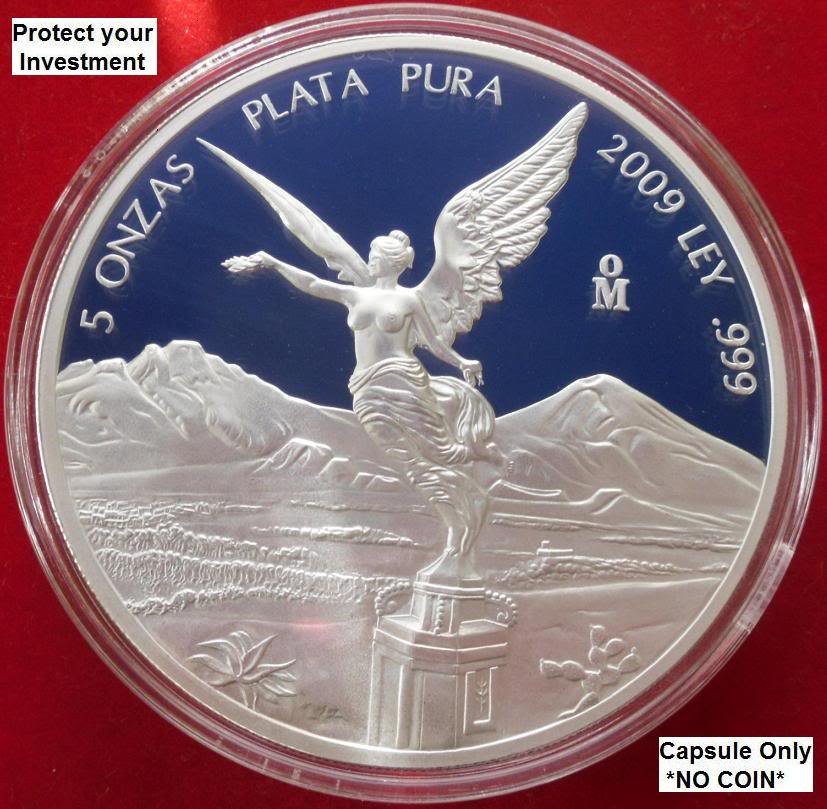 5 OZ LIBERTAD ONZA ACRYLIC AIRTITE CAPSULE (NO COIN)