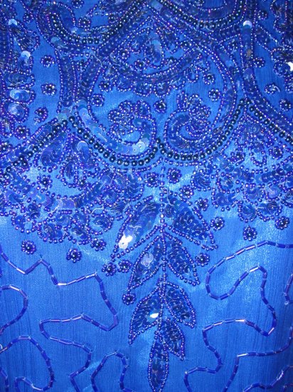 Electric Blue Lady Camille Cocktail Dress - Beads & Sequins