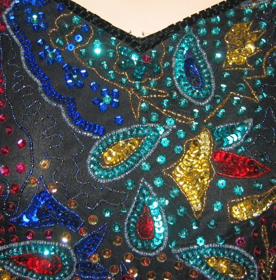 Laurence Kazar Vintage Sequin Encrusted Shirt - P/M