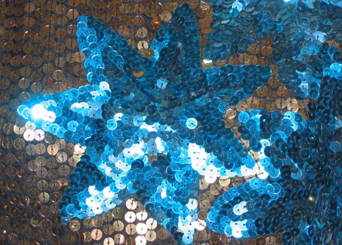 In Fashions brand Gold/Turquoise Sequin Top - NEW