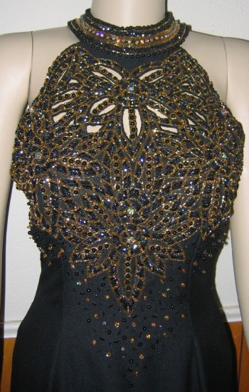 Sterling by Stone Ferris Black Embellished Gown