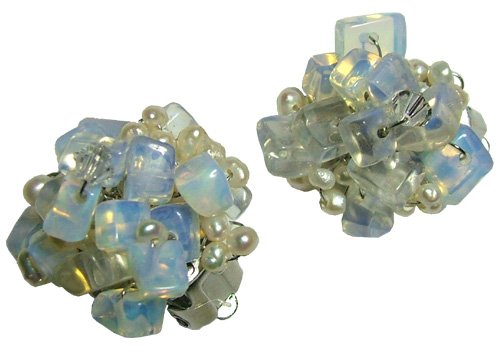 Moonstone Clip-on Earrings