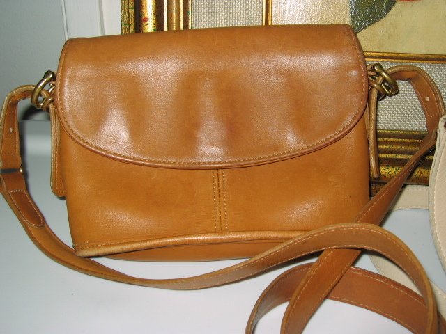 4. AUTHENTIC COACH BROWN LEATHER WOMEN'S BAG HANDBAG PURSE