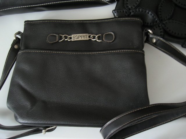 13. ESPRIT BLACK WOMEN'S PURSE HANDBAG BAG LEATHER-LIKE