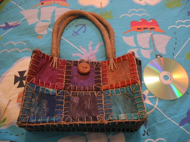 ETHNIC STRAW BAG RAINBOW COCONUT purse women's accessory clothing cute