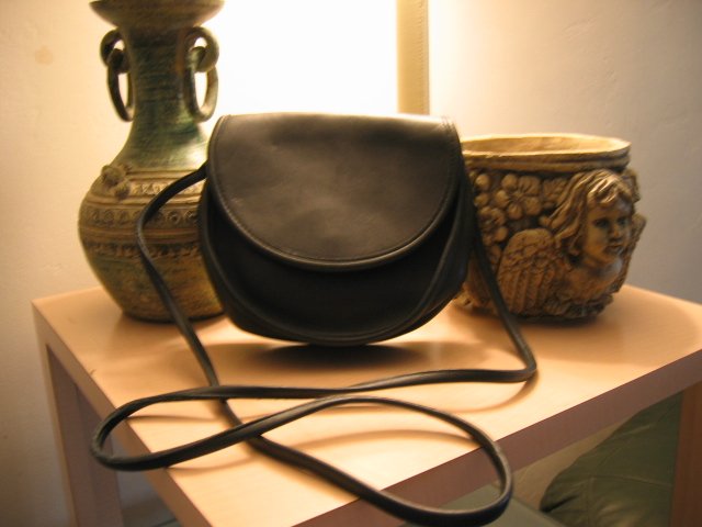AUTHENTIC ROUND BLACK COACH LEATHER WOMEN'S BAG PURSE HANDBAG #14