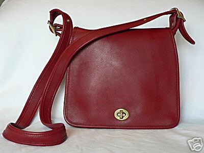 SOLD - AUTHENTIC RED COACH LEGACY WOMEN'S PURSE HANDBAG - STEWARDESS BAG #1
