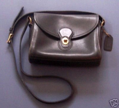 AUTHENTIC COACH BLACK COURT BAG PURSE WOMEN'S HANDBAG GENUINE LEATHER