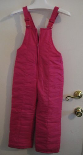 sold - SOS HOT PINK SKI SNOWBOARDING SNOW SUIT NYLON THERMAL JUMPSUIT KIDS SIZE 7 CLOTHES