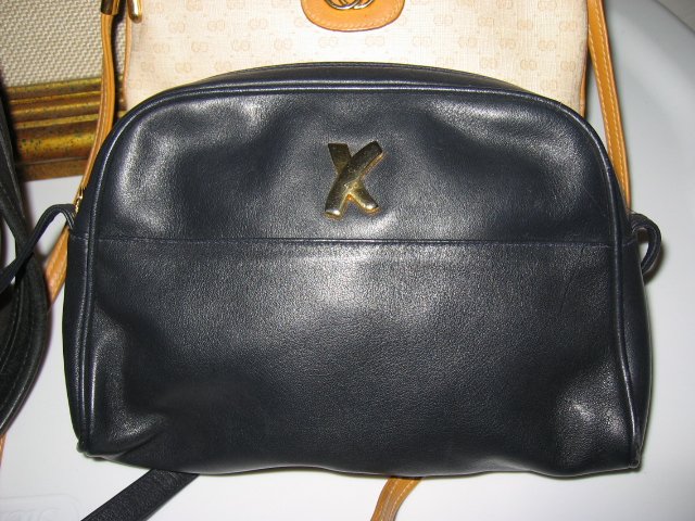 AUTHENTIC PALOMA PICASSO BLUE BLACK WOMEN'S PURSE HANDBAG BAG