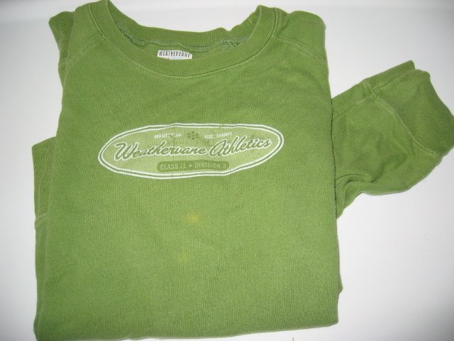 athletic sweater clothes weathervane green L junior